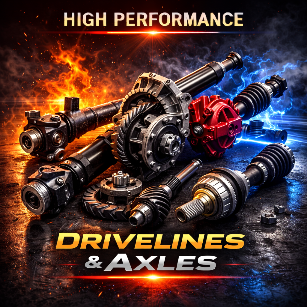 Driveline and axle parts for power transfer and durability